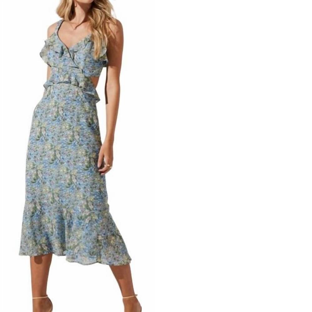 Worn once astr wildflower in blue multi floral